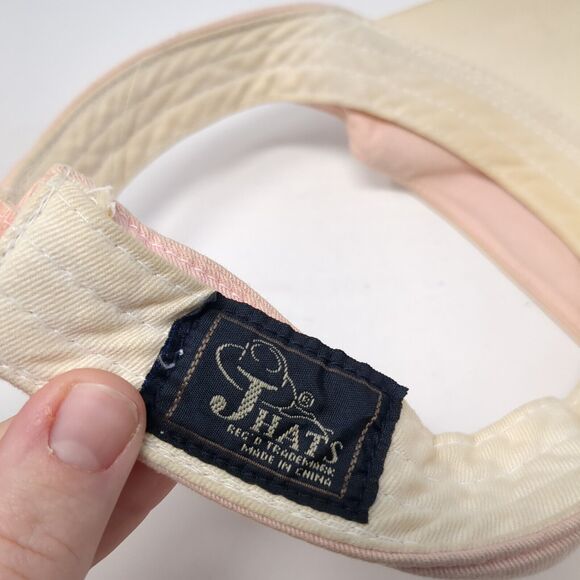 Grant's Farm Strapback Sun Visor Hat Pink One Size Adjustable Embroidered JHats - Picture 7 of 7